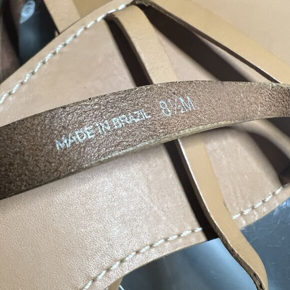 Madewell Womens Sz 8.5 M Tan Leather Slip On Slides Summer Comfort Casual Sandal - Picture 8 of 8